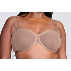 Cuup The Balconette Mesh Bra Taupe Lingerie Womens 34F